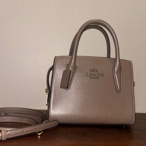 Coach Taupe Leather Satchel